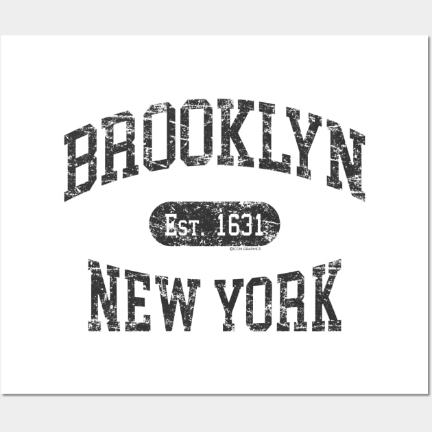 Brooklyn NY Vintage Distressed Retro Print Wall Art by FireflyCreative